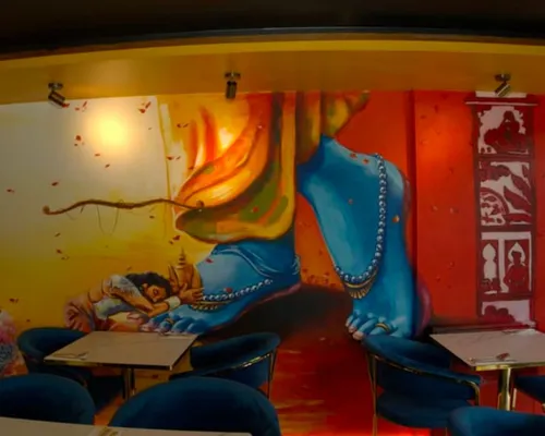 Tathastu restaurant mural installation