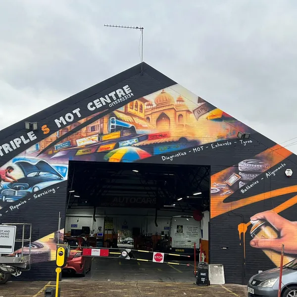 Triple S MOT Center industrial mural