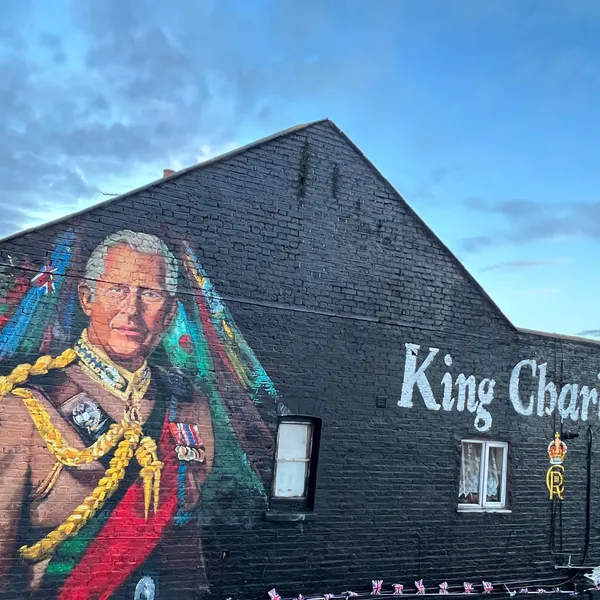 King Charles coronation commemorative mural