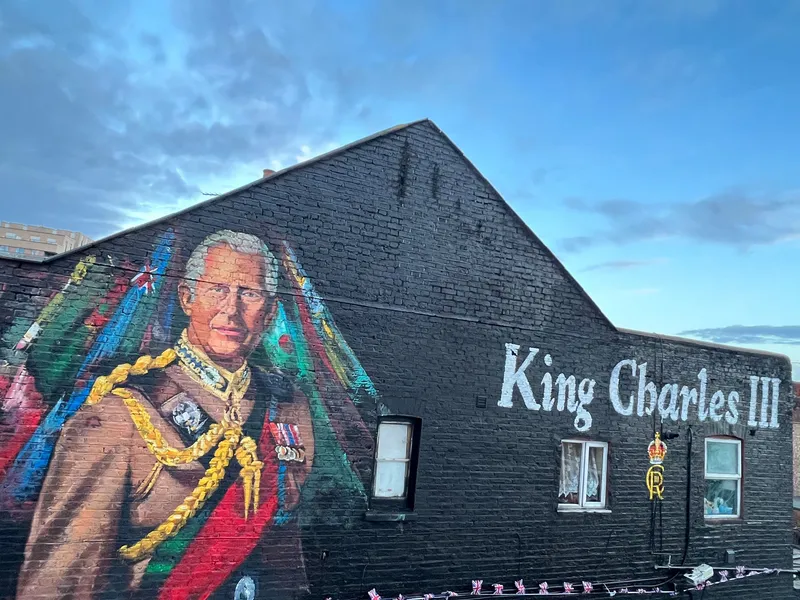 King Charles coronation commemorative mural