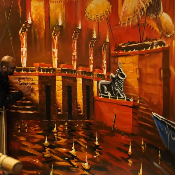 Rara restaurant feature mural